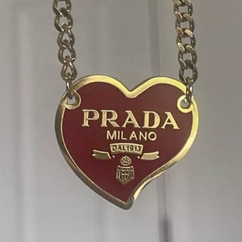 COPY - Prada Red Heart Pendant Necklace